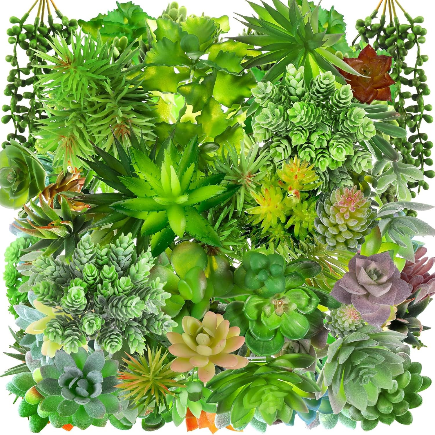 120 Pcs Realistic Artificial Succulents for Home and Garden Decor