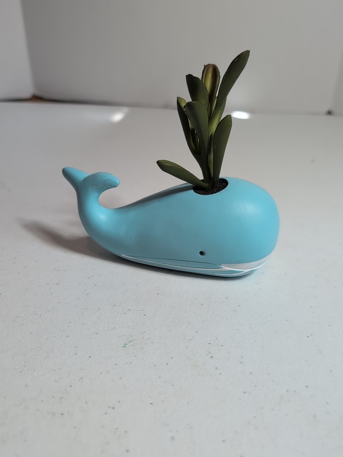 5 inch Whale Faux Planter, Home Decor, Bathroom Decor, Decorative Piece