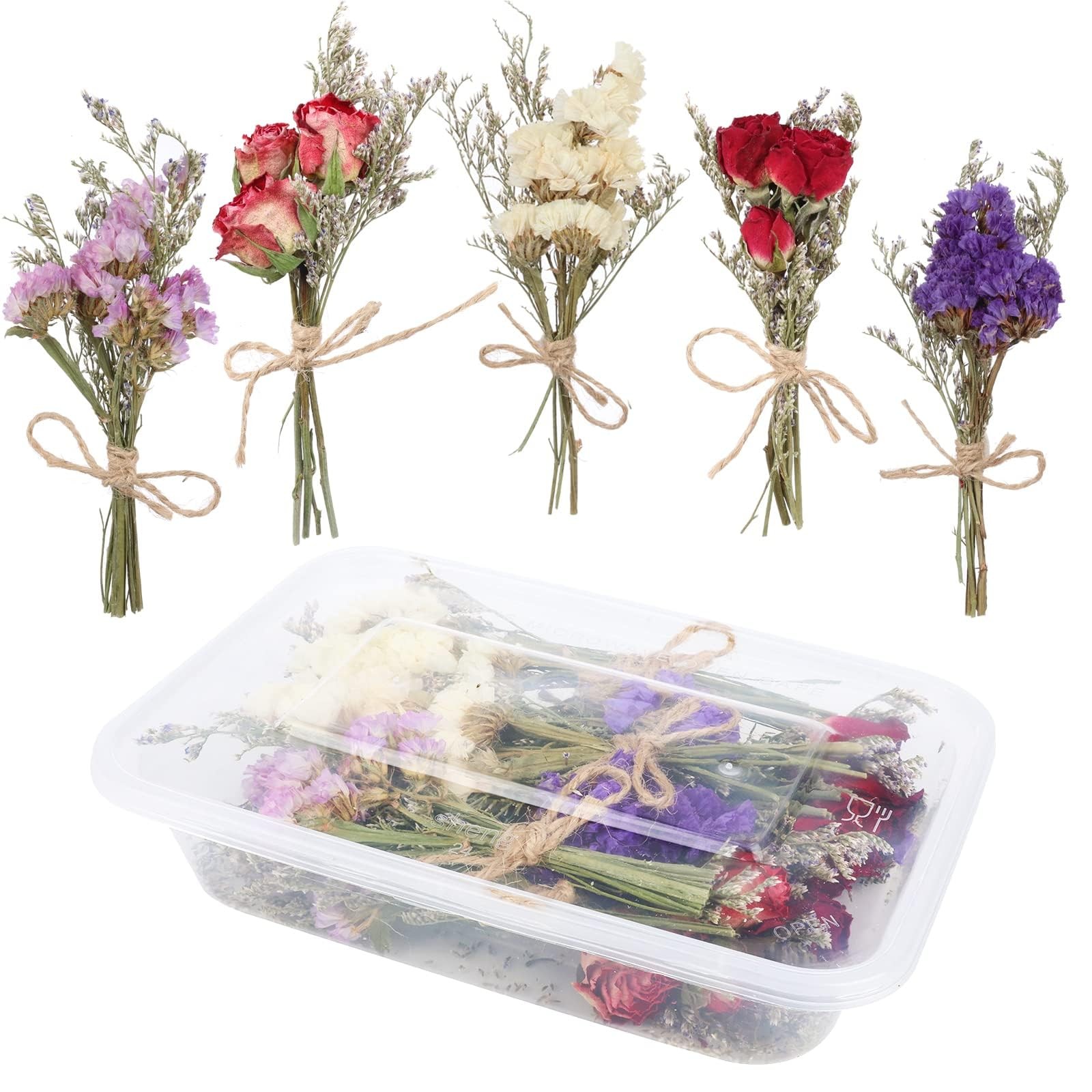 Dried Flower Bouquets Mini with Stem Floral Arrangement for Vase DlY