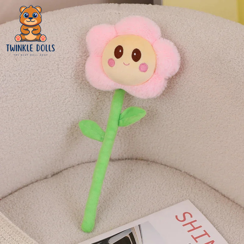 Sunflower Holding Flower Decoration Bouquet Plush Toys Birthday Gift for Girls