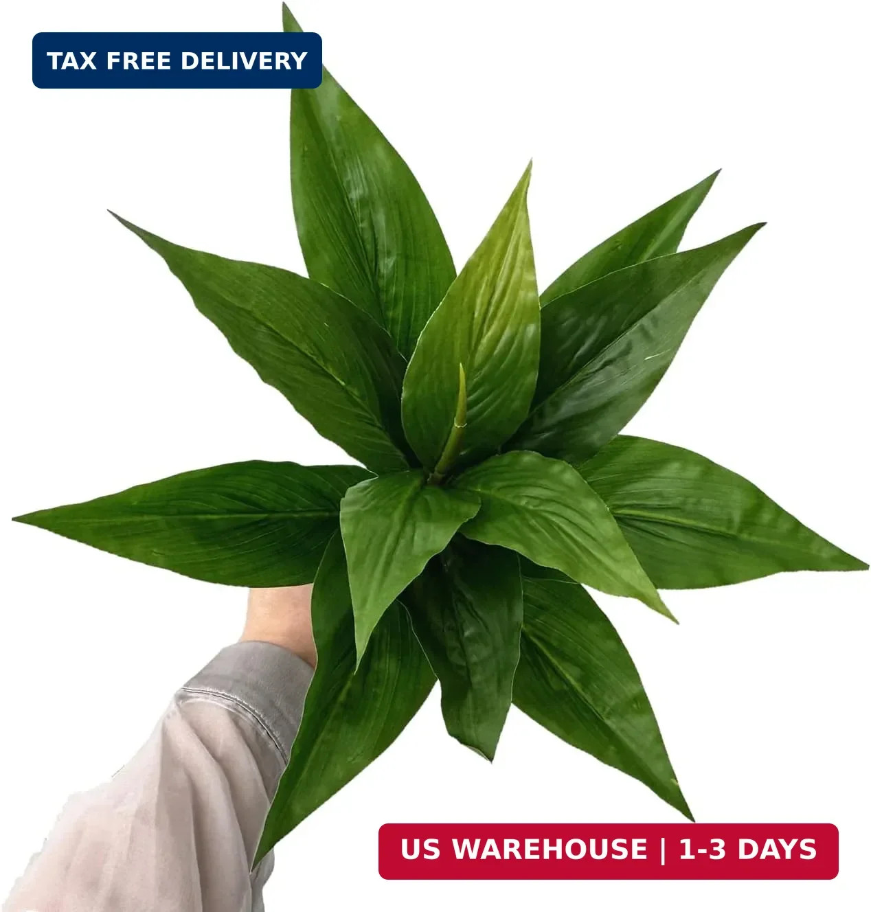 Artificial Agave Fake Plant, 10 Inches Faux Shrubs Bushes Plants for Indoor Outd