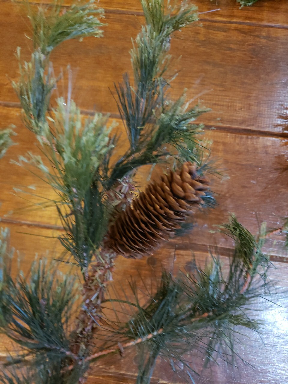 3 Realistic Green Pine Pinecone Wreath Christmas Filler Decor Branches 19″ PLUS