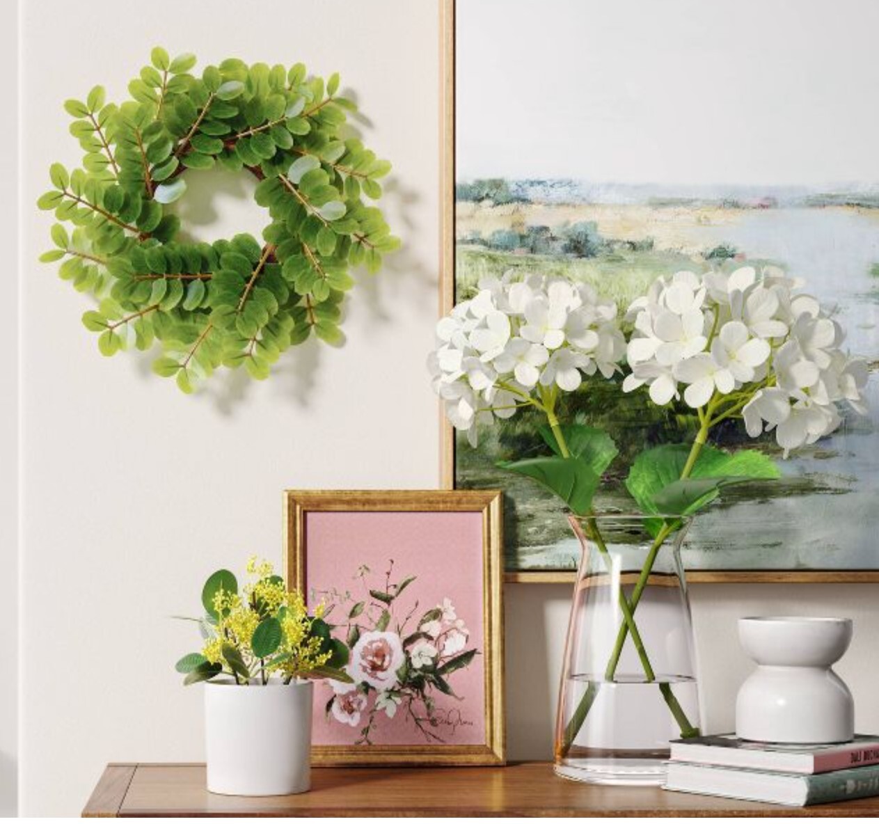 Threshold 7″ Potted Faux Seeded Plant For Indoor Decorative Use – Set of 2