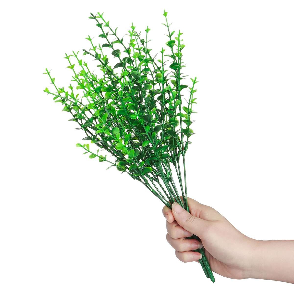 Artificial Eucalyptus Stems Fake Greenery Leaves Faux Plants Home Wedding Decor