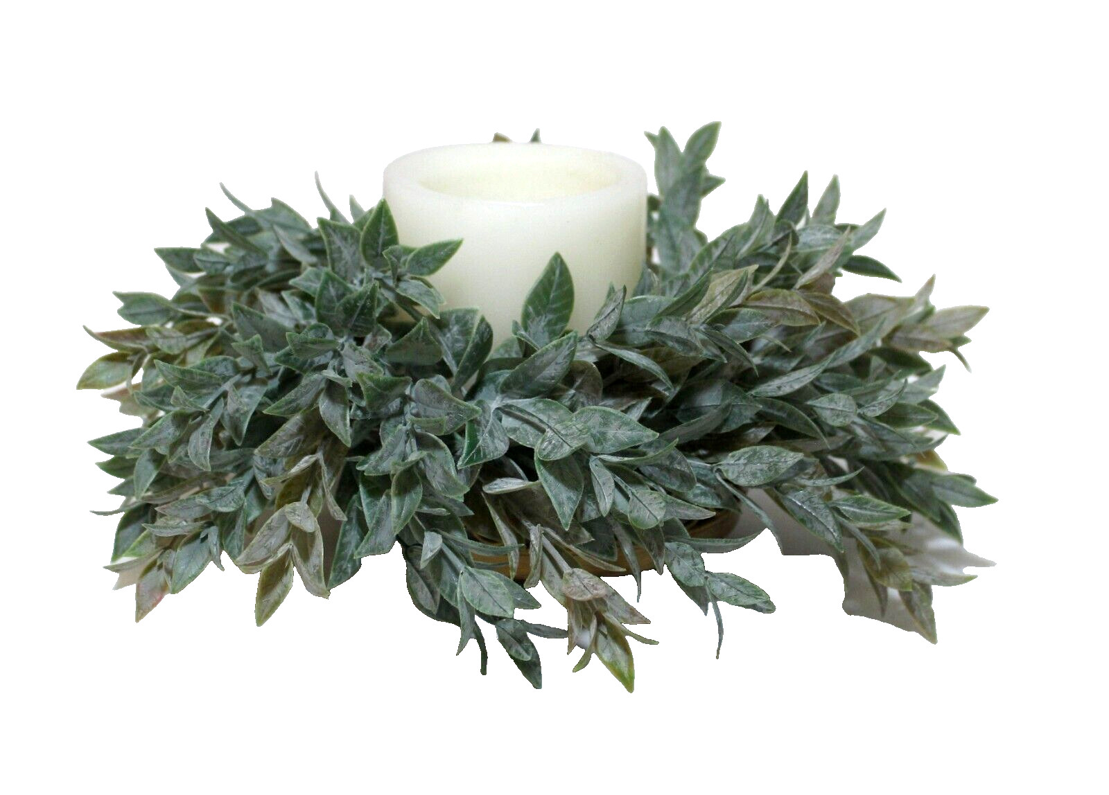 Wreath Artificial Greenery Leaf 10″ Candle Ring