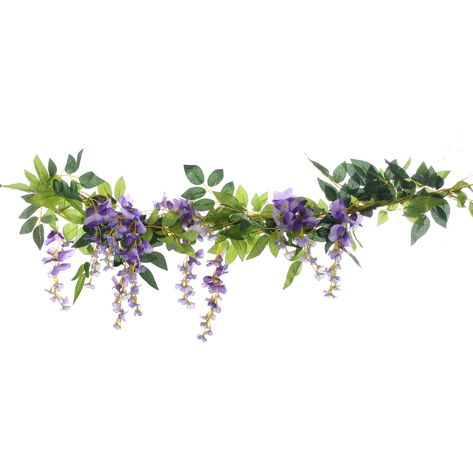 2Pcs 6.6Ft Artificial Flowers Vines Silk Wisteria Artificial Garlands Fake Ha…