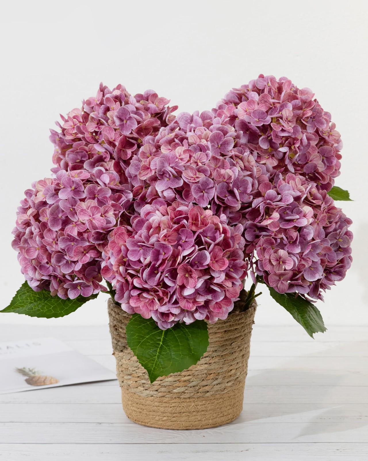 3Pcs Large Hydrangea Artificial Flowers,20 inch Latex Touch Hydrangeas with L…