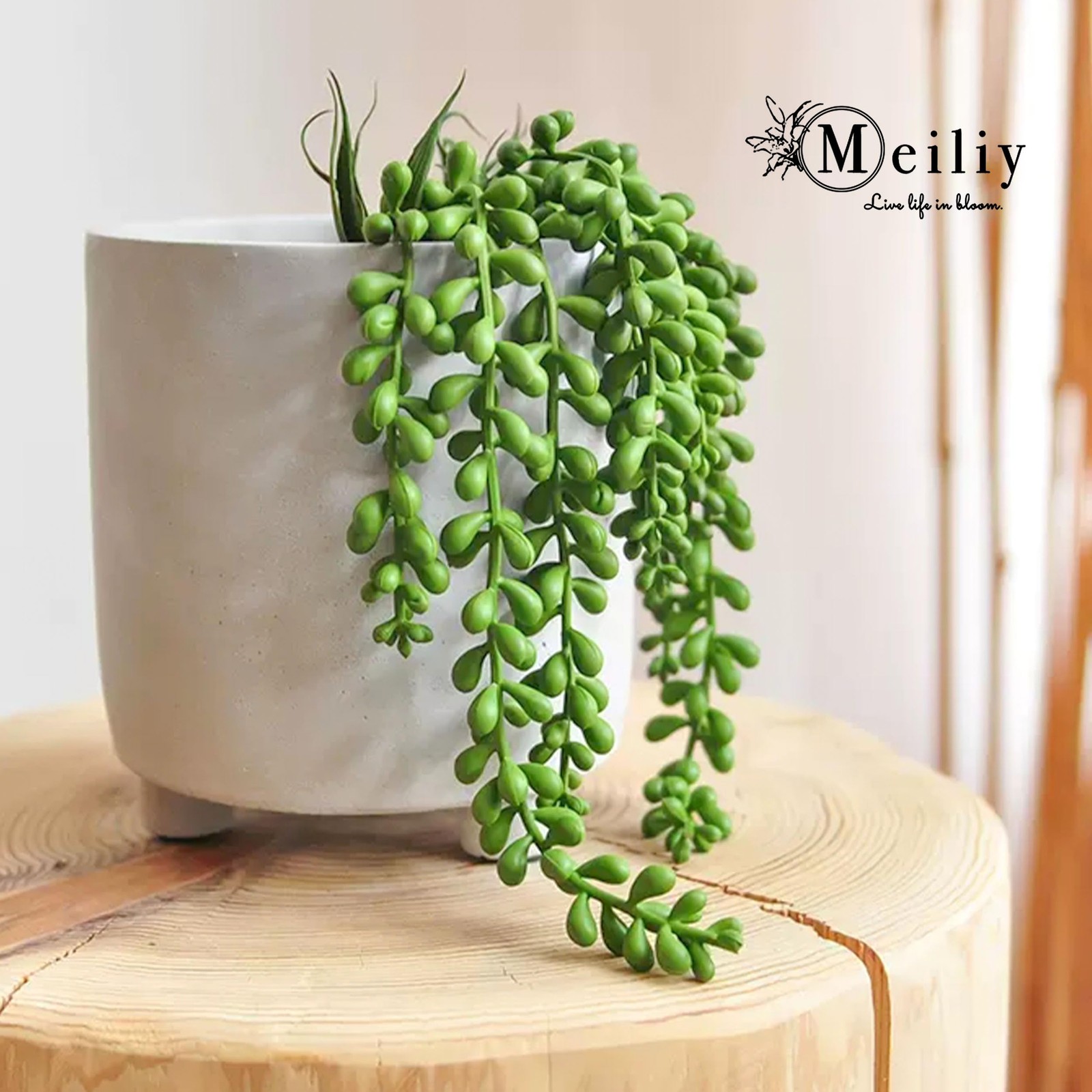 Meiliy 4pcs Artificial Succulent Plants Hanging Succulent Plants Faux Succulents