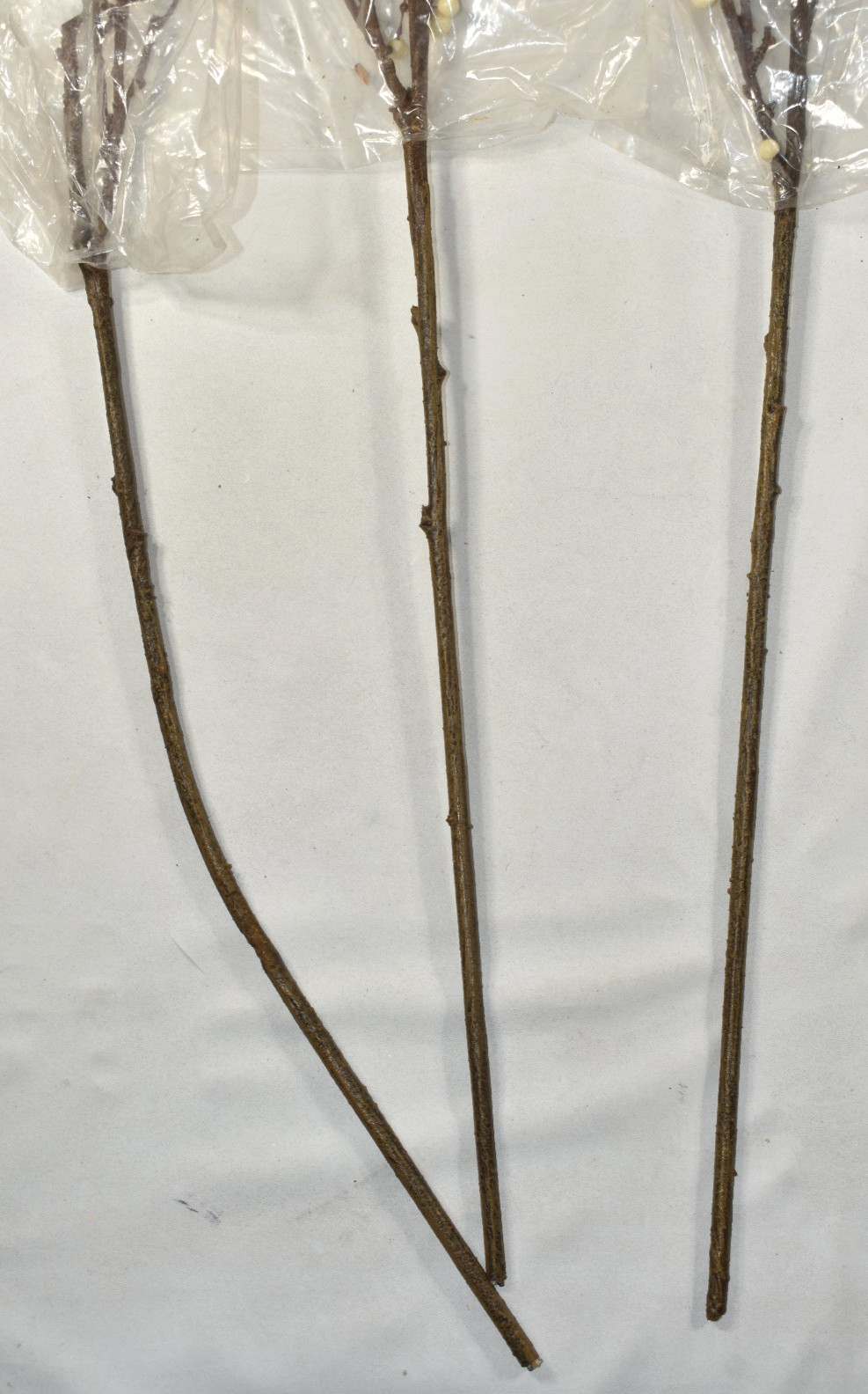 Pottery Barn Set of 3 Faux Berry Branch White Ivory 32″ Artificial Flower Stems