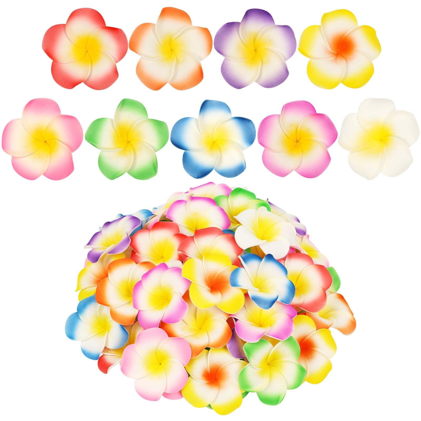 Artificial Plumeria Flowers Bulk 9 Colors Small Fake Flower Heads Foam Frangi…
