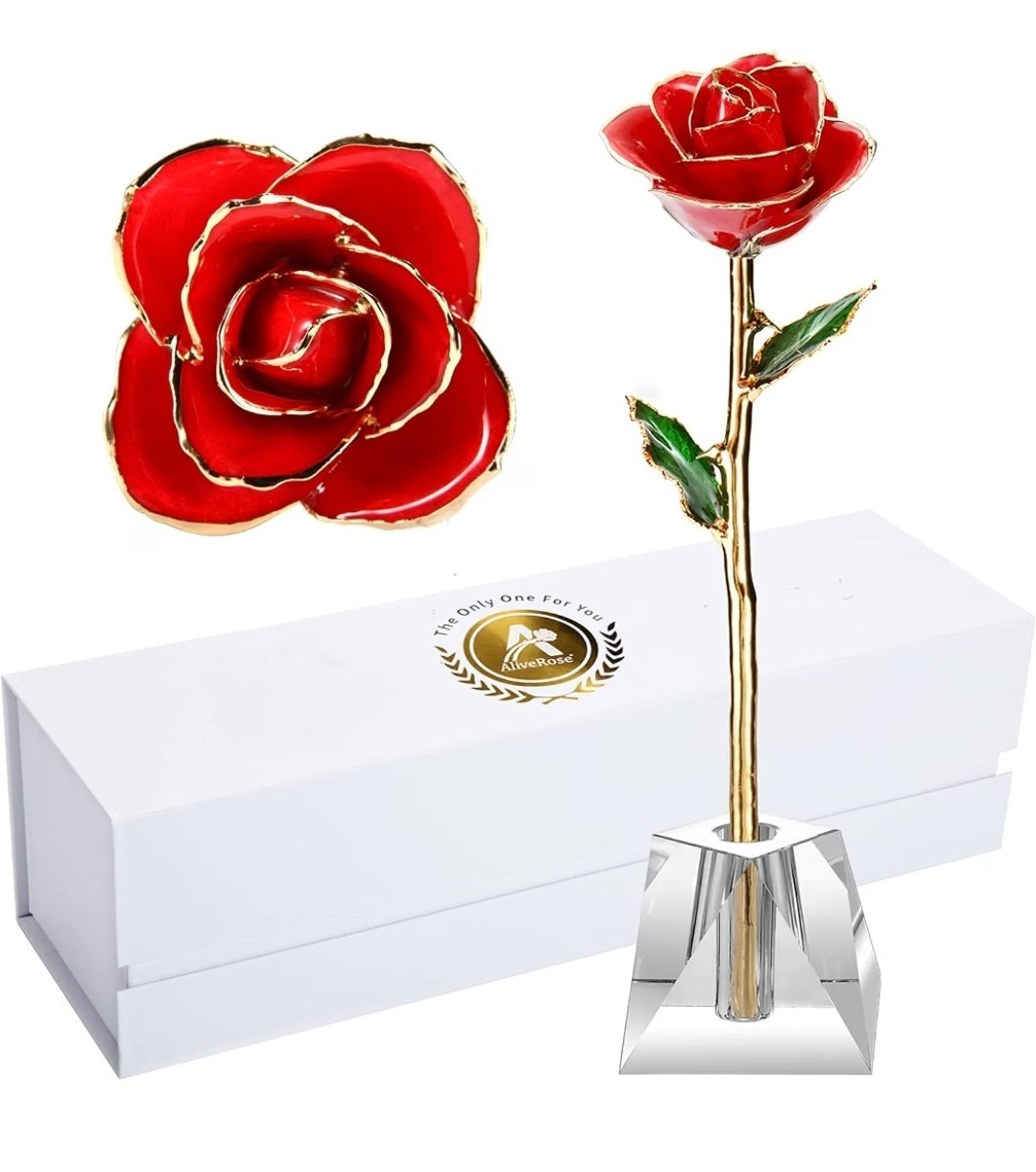 24K Gold Rose, Gold Dipped Rose Made from Real Rose Best Gifts for her and Gr…