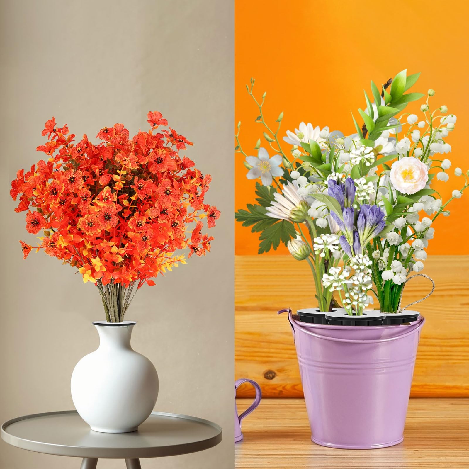 Artificial Flowers Holder for Outdoors and Indoor, 6 PCS Floral Ground Spike …