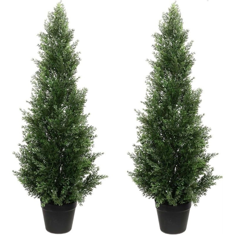 UV Resistant Faux Cedar Tree Outdoor Decor Weatherproof Artificial Indoor Plant