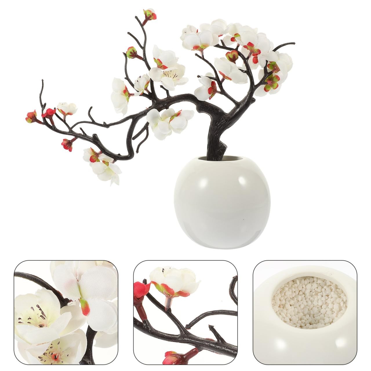 Artificial Potted Fake Wintersweets Plant Decorative Bonsai Ornament for Home…