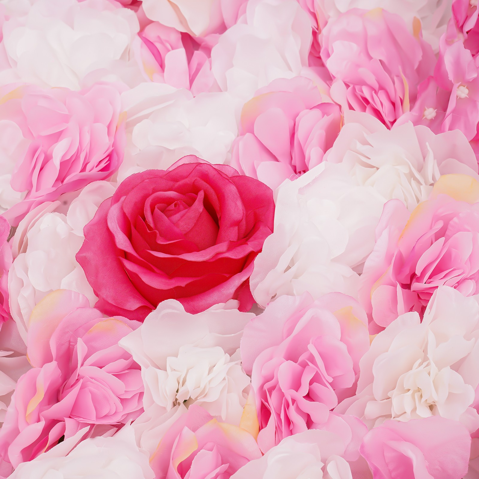 50*50*12cm Artificial Flower Wall Panel Flower Wall Mat Silk Rose Flower Panel