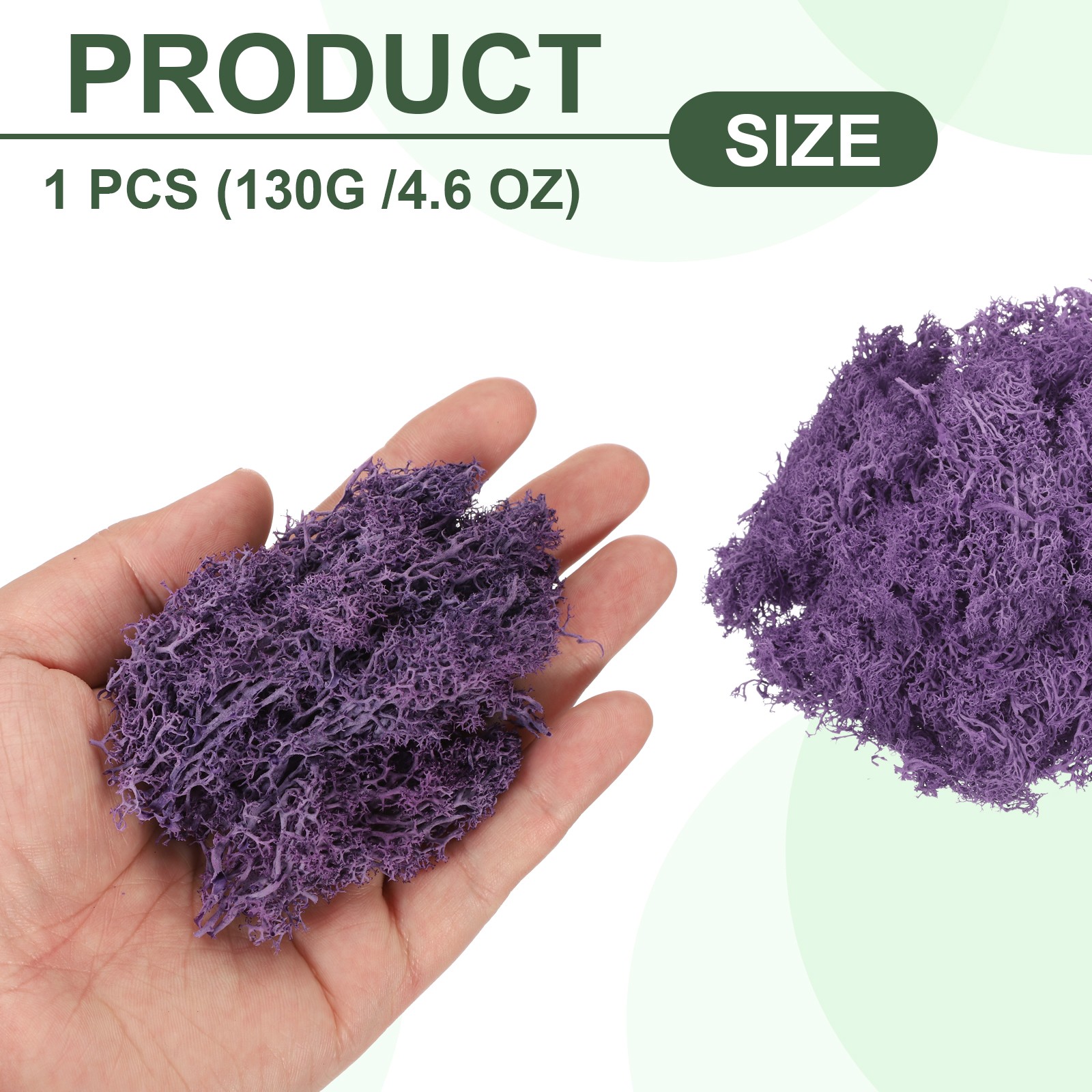4.6oz Preserved Reindeer Moss Purple Decorative Artificial Fake Moss