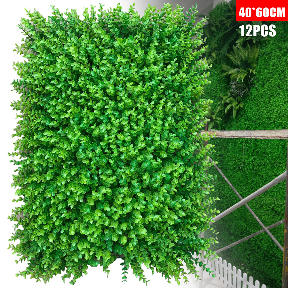 12pc 24″x16″ Artificial Boxwood Hedge Mat Plant Panels Greenery Walls Outdoor