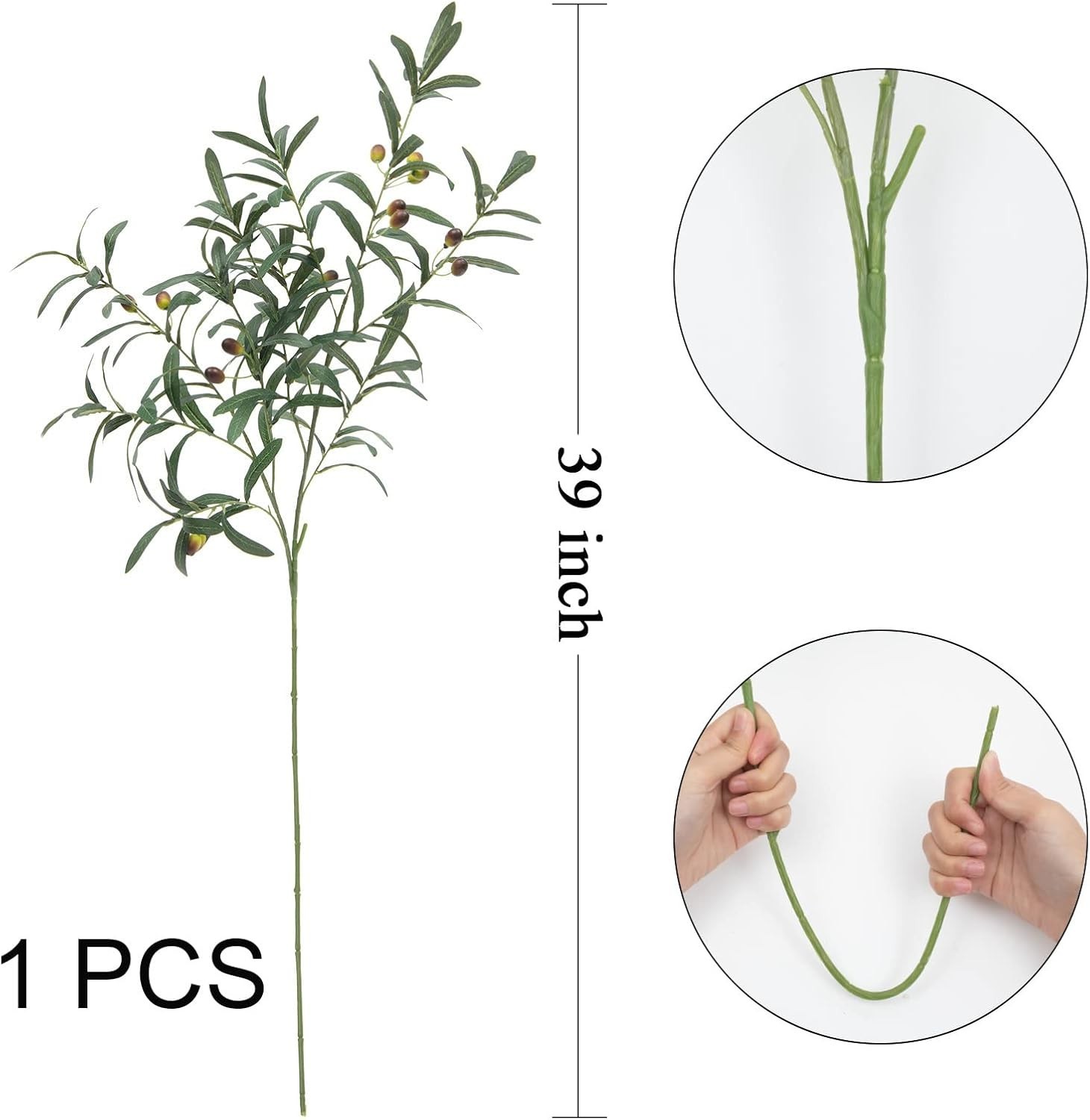 Long Greenery Stems Faux Olive Tree Branches