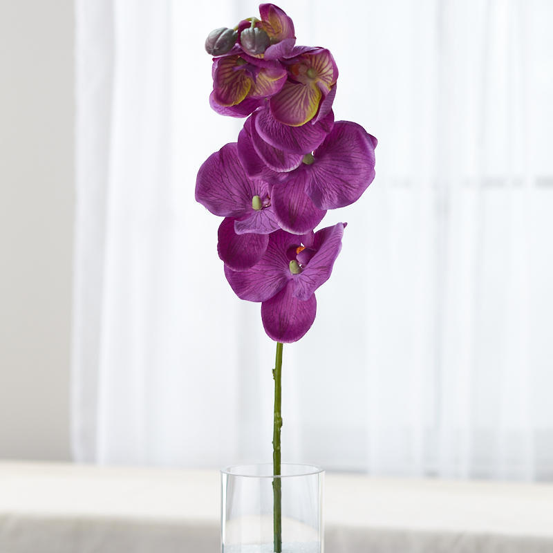 Set of 2 Artifical Purple Poly Silk Moth Orchid 32″ Floral Stems
