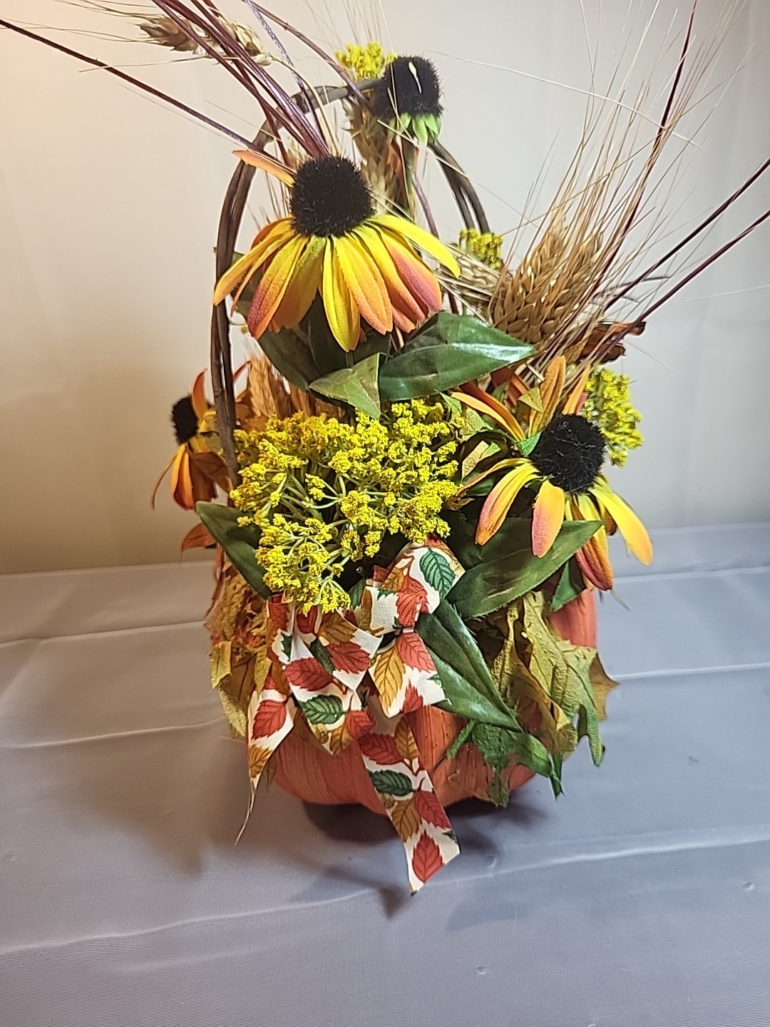 Vintage Artificial Pumpkin Floral Arrangement by Flowers Inc. Balloons – Perfect