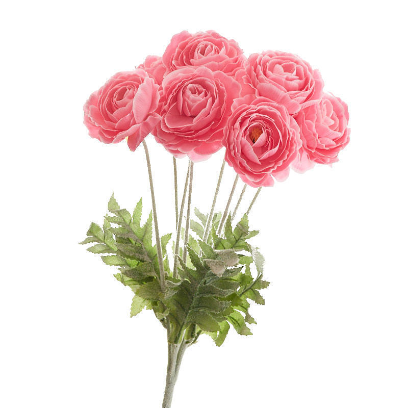 Pink Artificial Ranunculus Bush