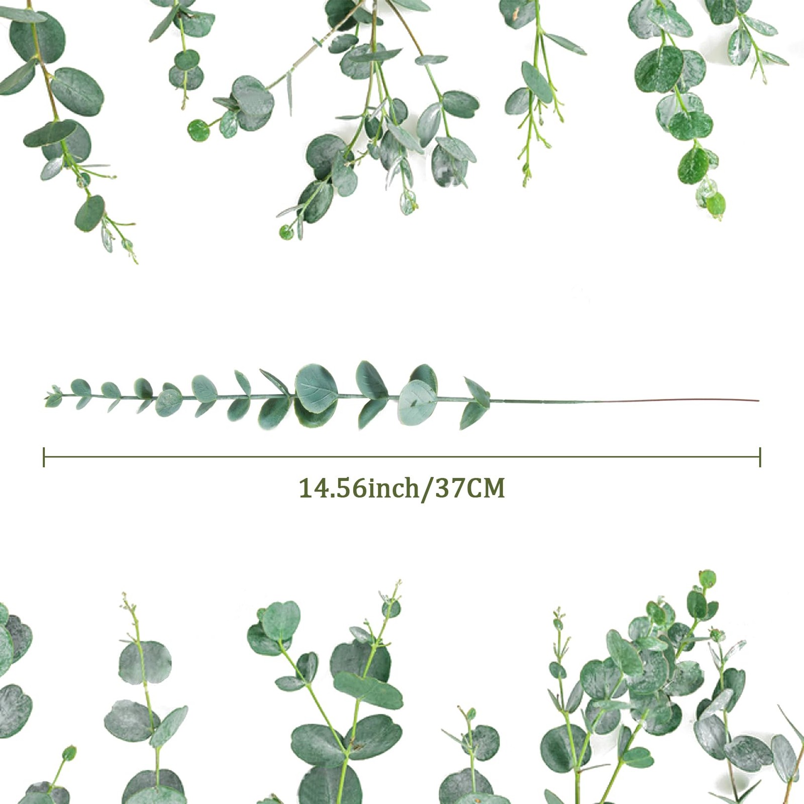 24 Pcs Artificial Eucalyptus Stems Fake Greenery Leaves for Floral Arrangements
