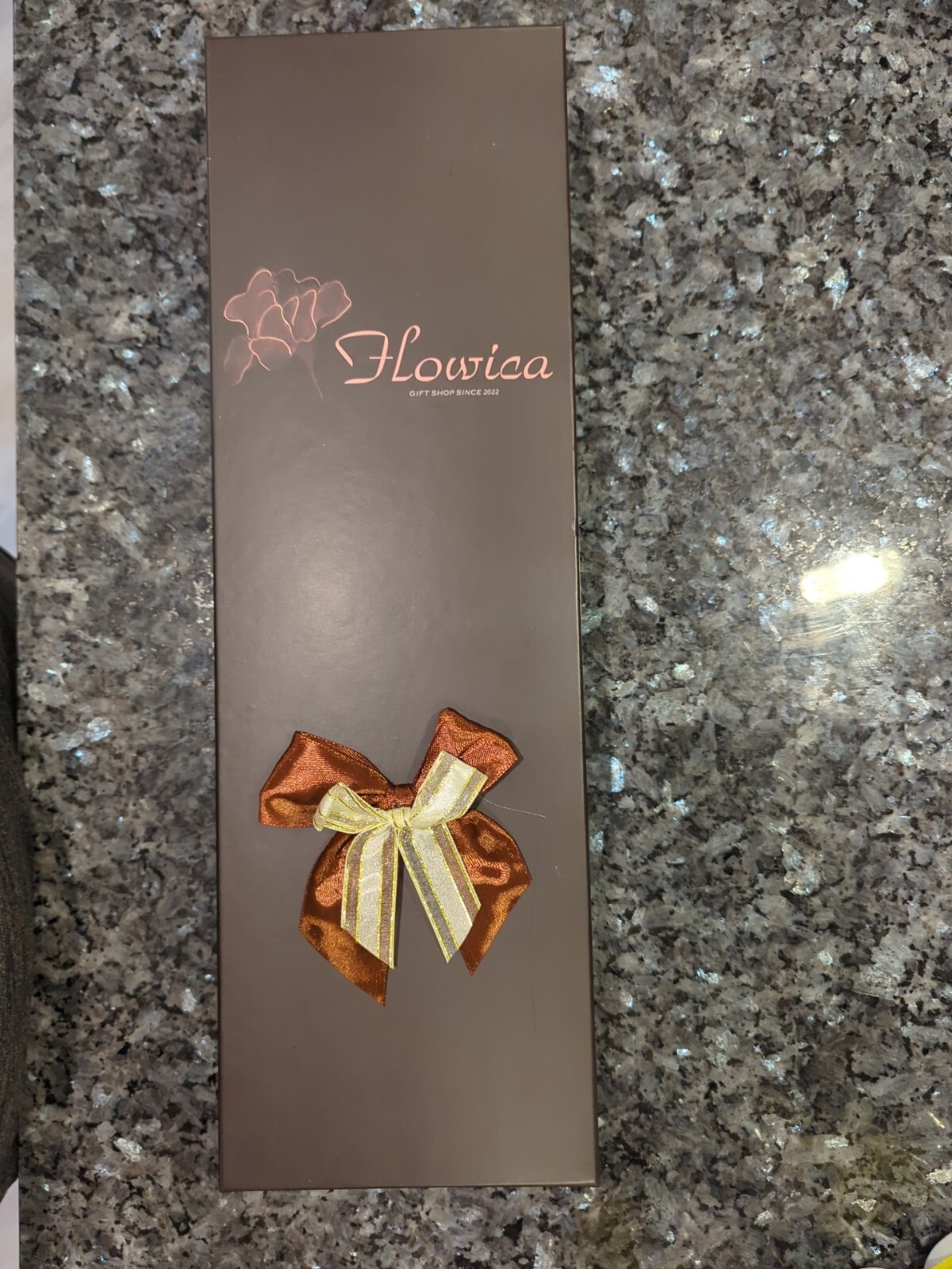 Gift Box Preserved Flower Bouquet, from Flowica Gift Shop and LED Lights, Blue