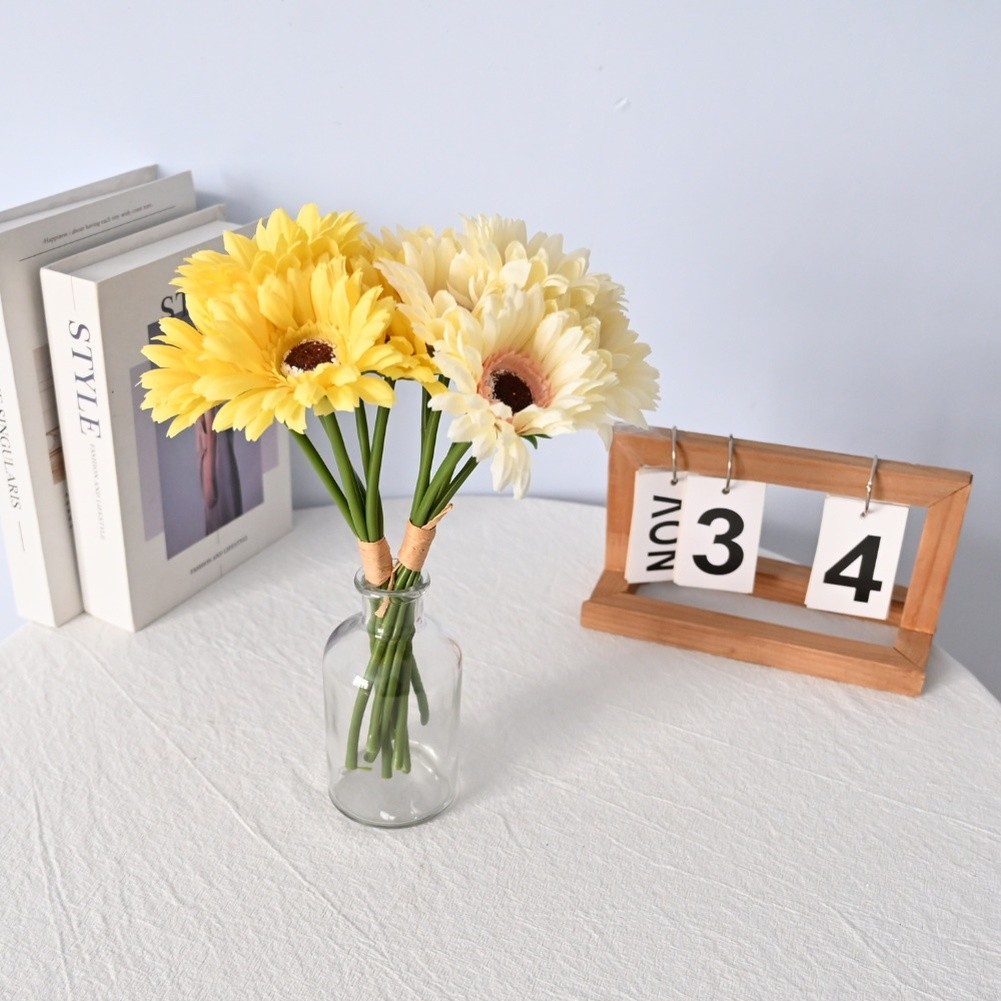 Artificial Silk Sunflower Daisy Bouquet for Wedding Photography Home Decor
