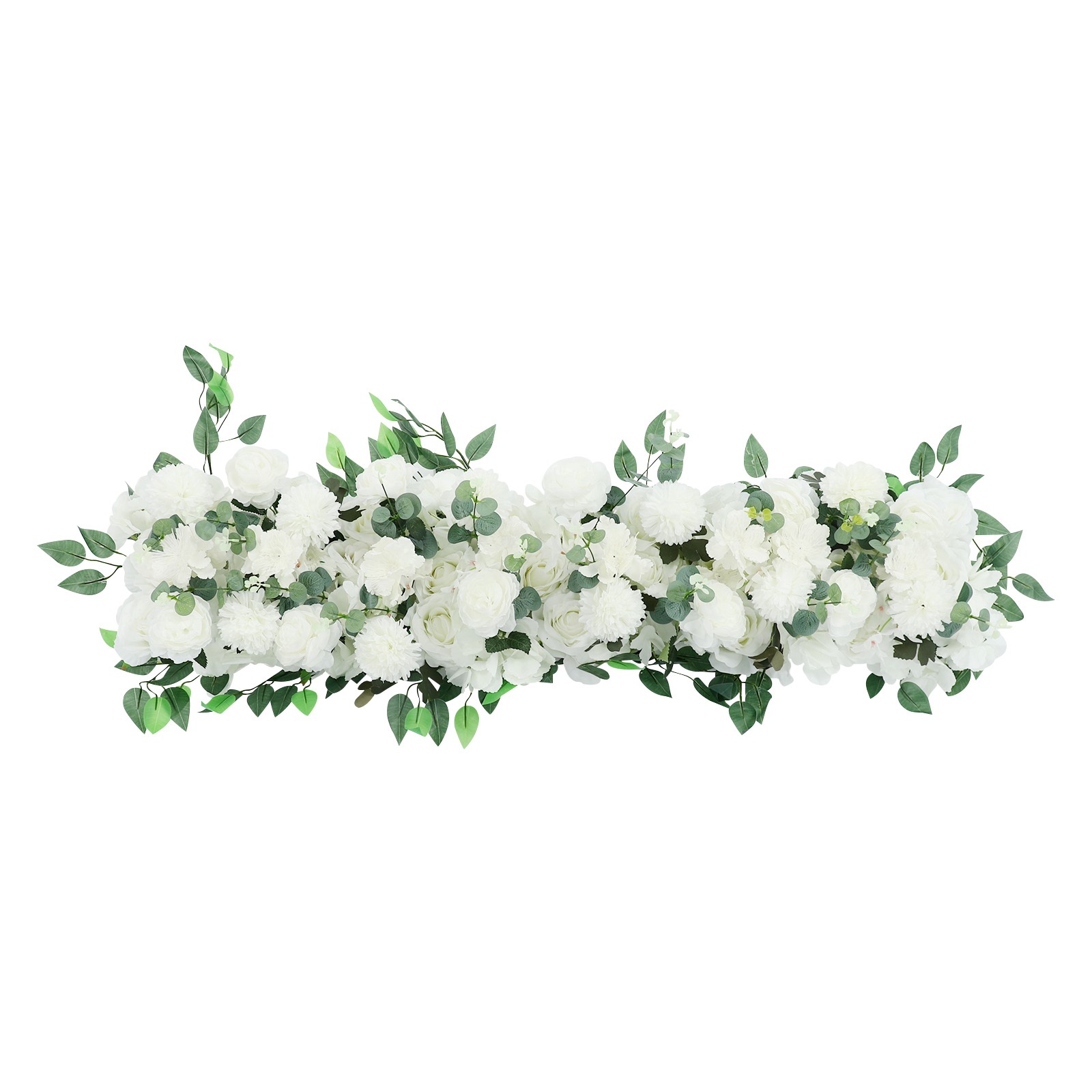 Artificial Flowers Row, Artificial Flower Row for Home Party Wedding White