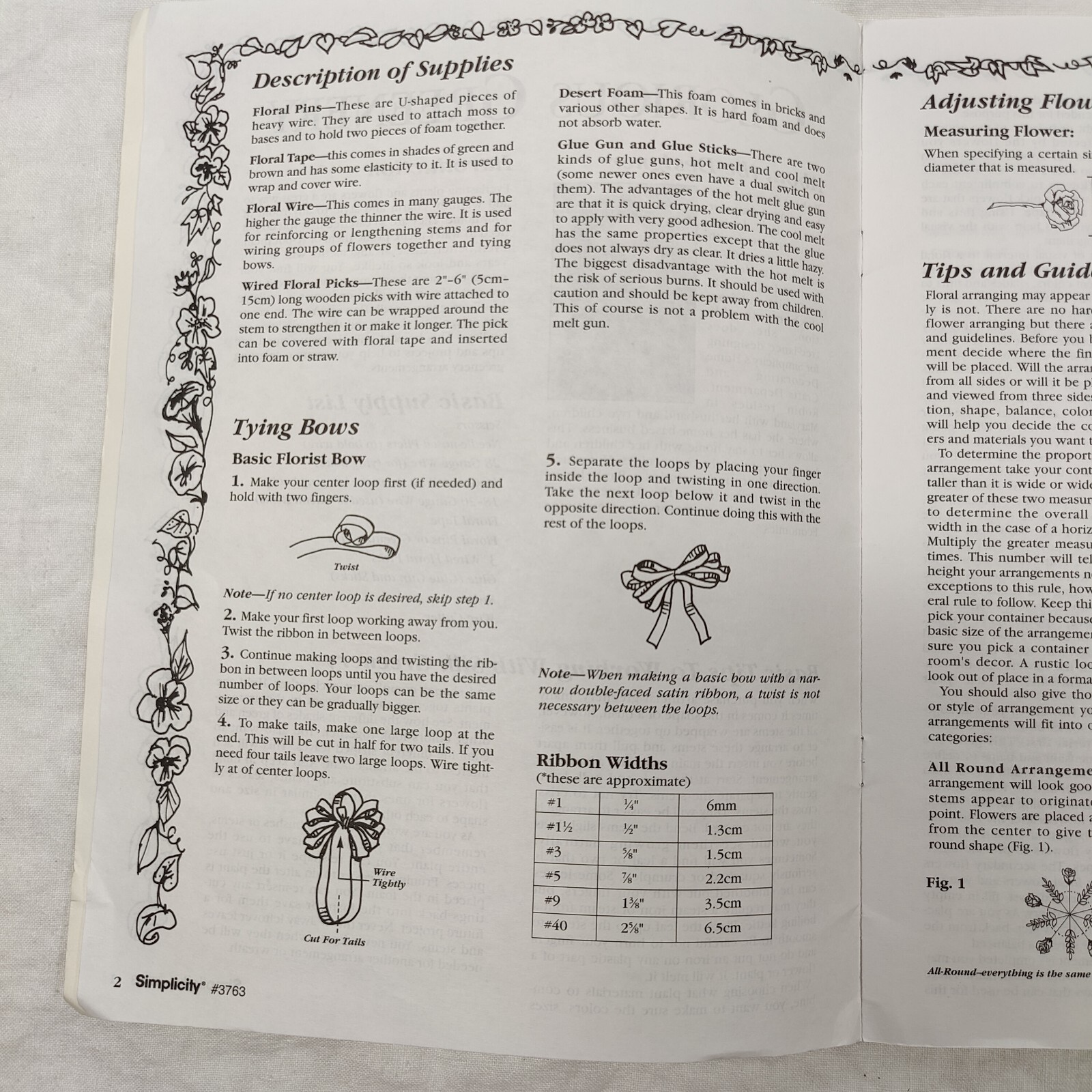 1996 Simplicity Glorious Greenery Artificial Silk Household Crafting Guide Book