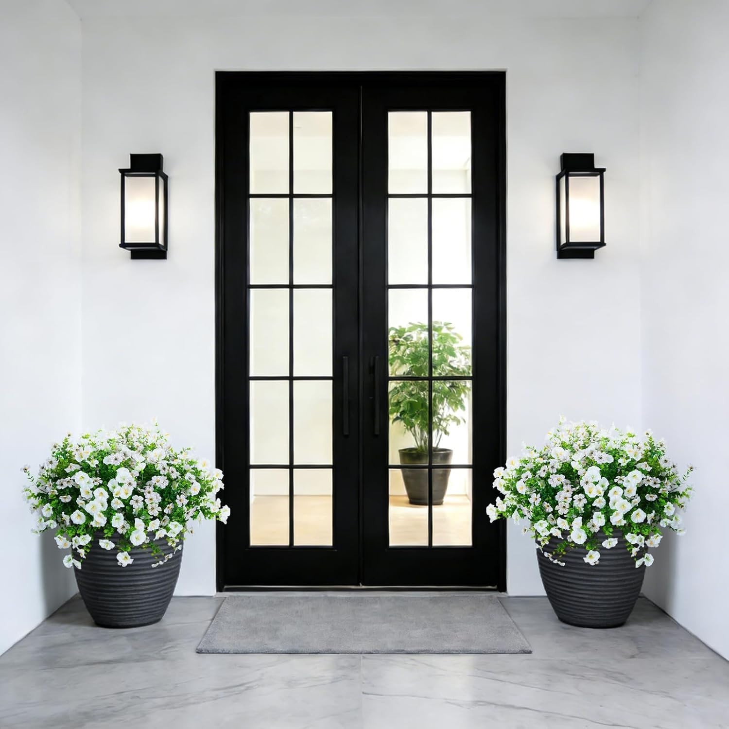 Zero Maintenance Artificial Flowers for Home, Patio, and Garden – 12 Bunches