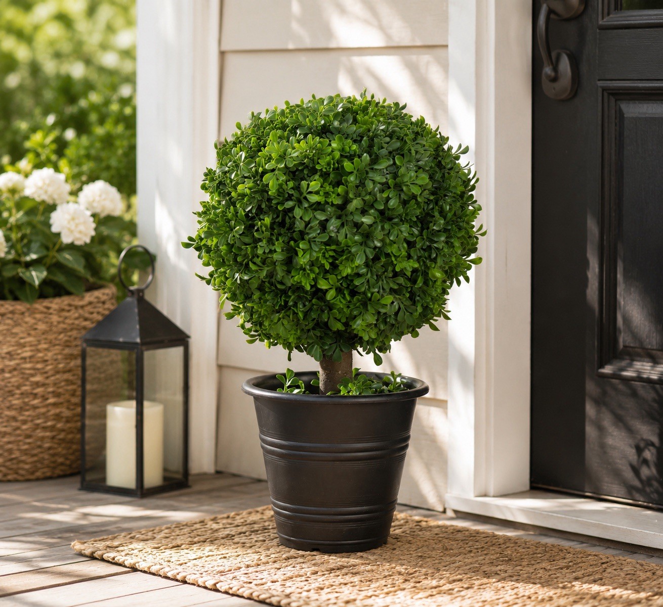 23” Boxwood Ball Topiary Artificial Tree Home Decor Indoor/Outdoor. Retail $99