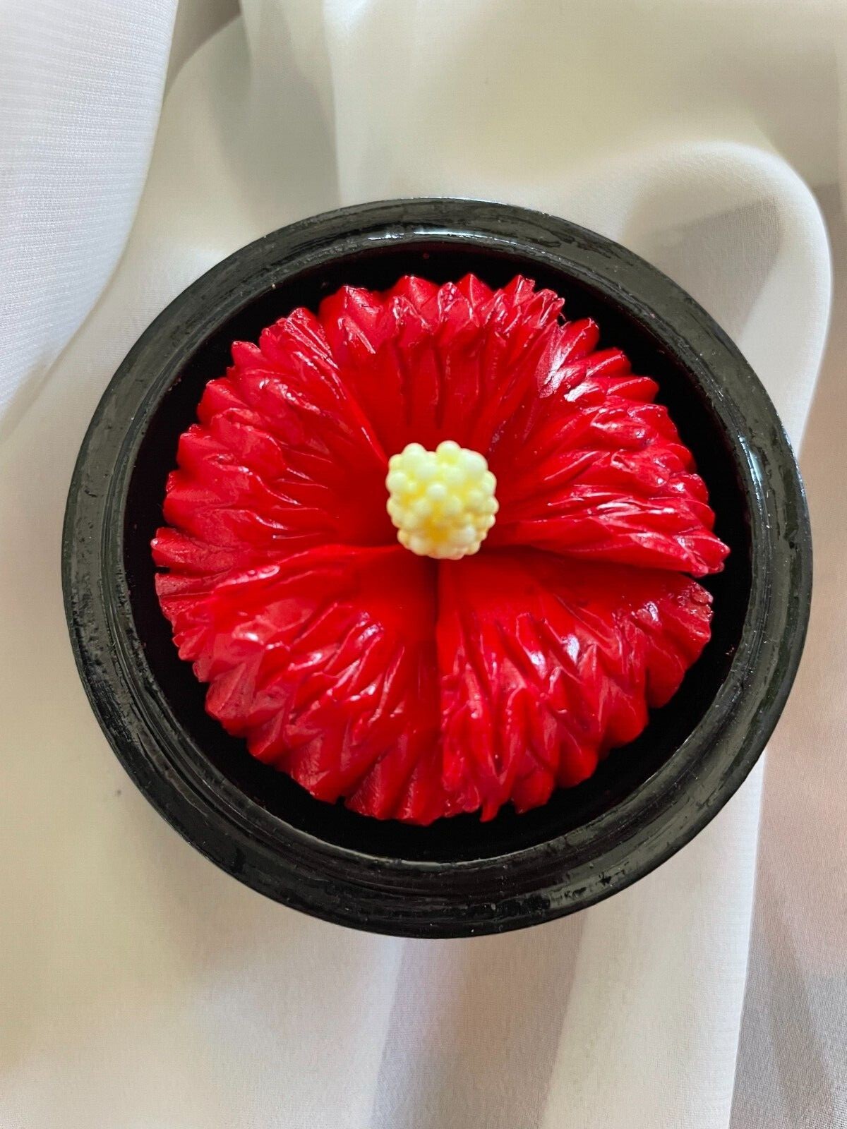 🌹Red Hibiscus- Hand Carved Display Soap 3″ Perfect Holiday gift,100% Handmade🌹