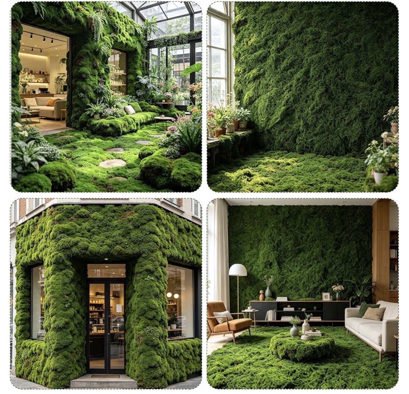 Large 2PCS Artificial Moss Mat 39″ X 78″ for Crafts, Decor & Gardens