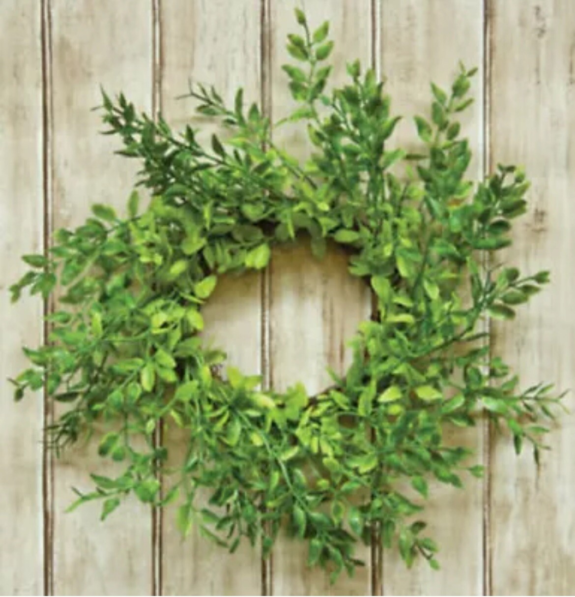 Cottage Farmhouse LEMON BEAUTY VERBENA HERB GRASS CANDLE RING Wreath 3″