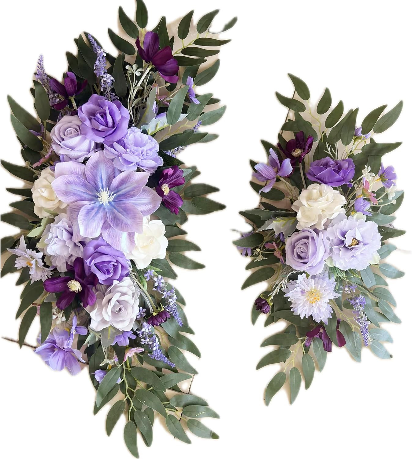 Elegant Purple Flower Arch for Weddings – Small Artificial Wedding Decor