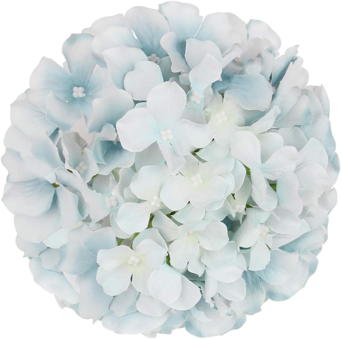 Silk Hydrangea Heads Artificial Flowers Heads with Stems for Home Wedding Dec…