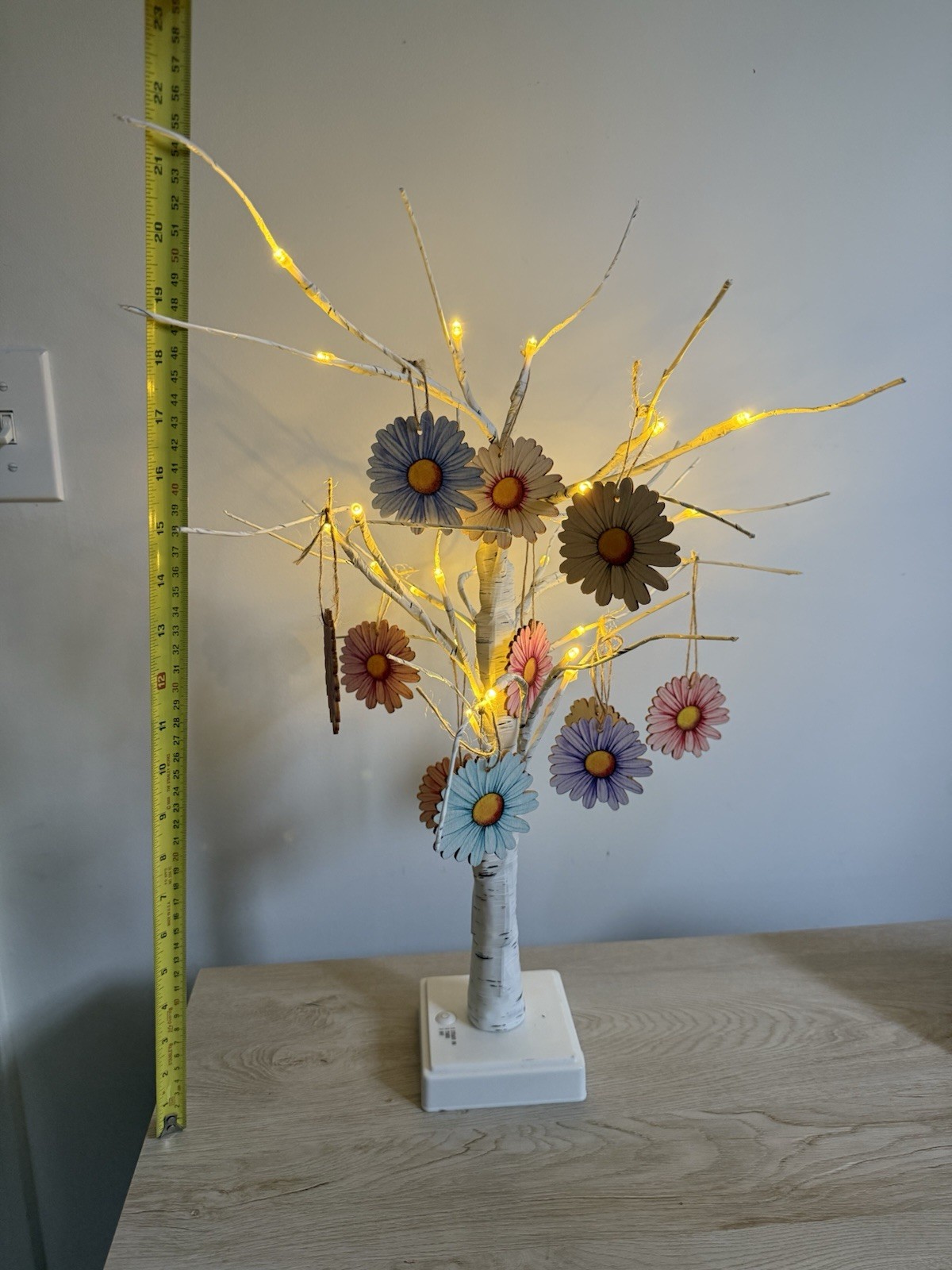 Decorative Light Up Flower Tree with Flower ornaments & timer