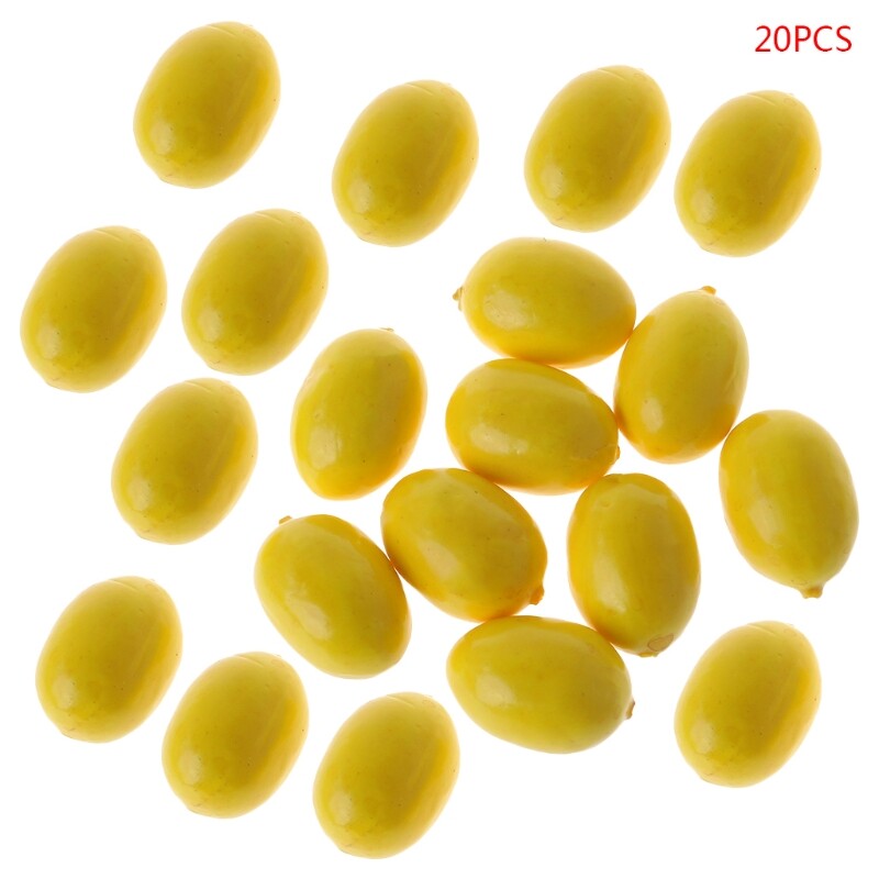 Set Of 20 Imitated Lemon Accessory For Enhancing Festival Atmosphere In Homes