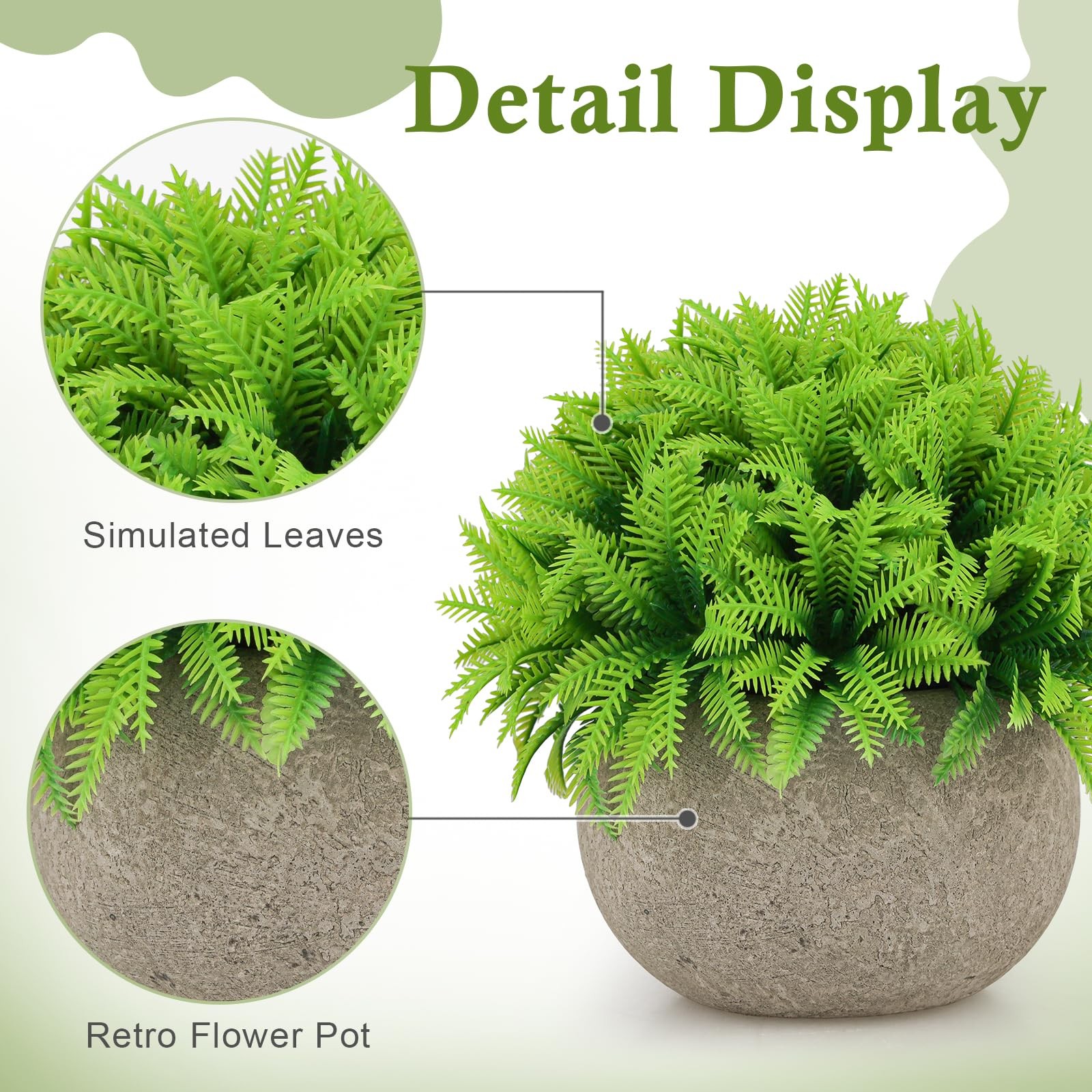 Mini Potted Boxwood Topiary Plant Small Artificial Fake Plant Indoor for Home…