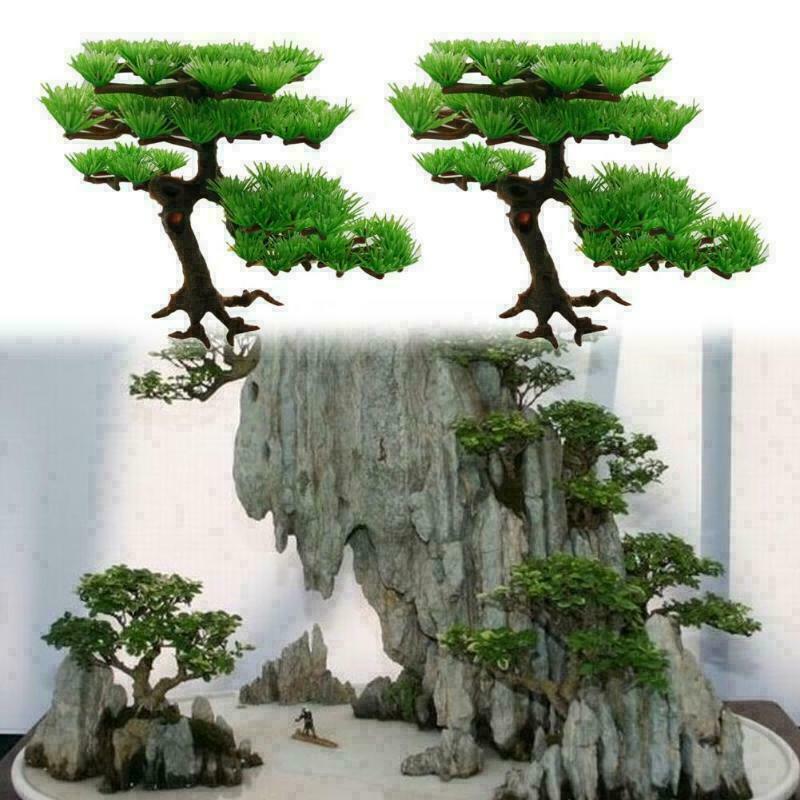 Bonsai Artificial Fake Quality Green Pine Tree Plant Home Garden Office Decor