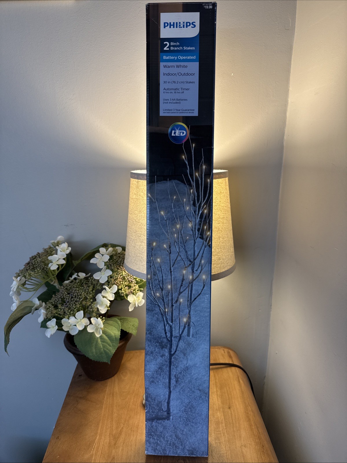 Evergreen LED Birch Branch Pack of 2 (battery operate)