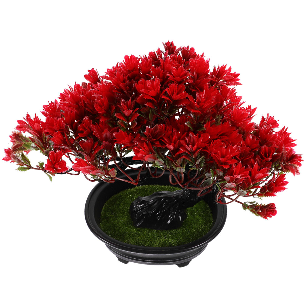 Desk Plants Fake Bonsai Tree Japanese Faux Trees Potted Pine Porch