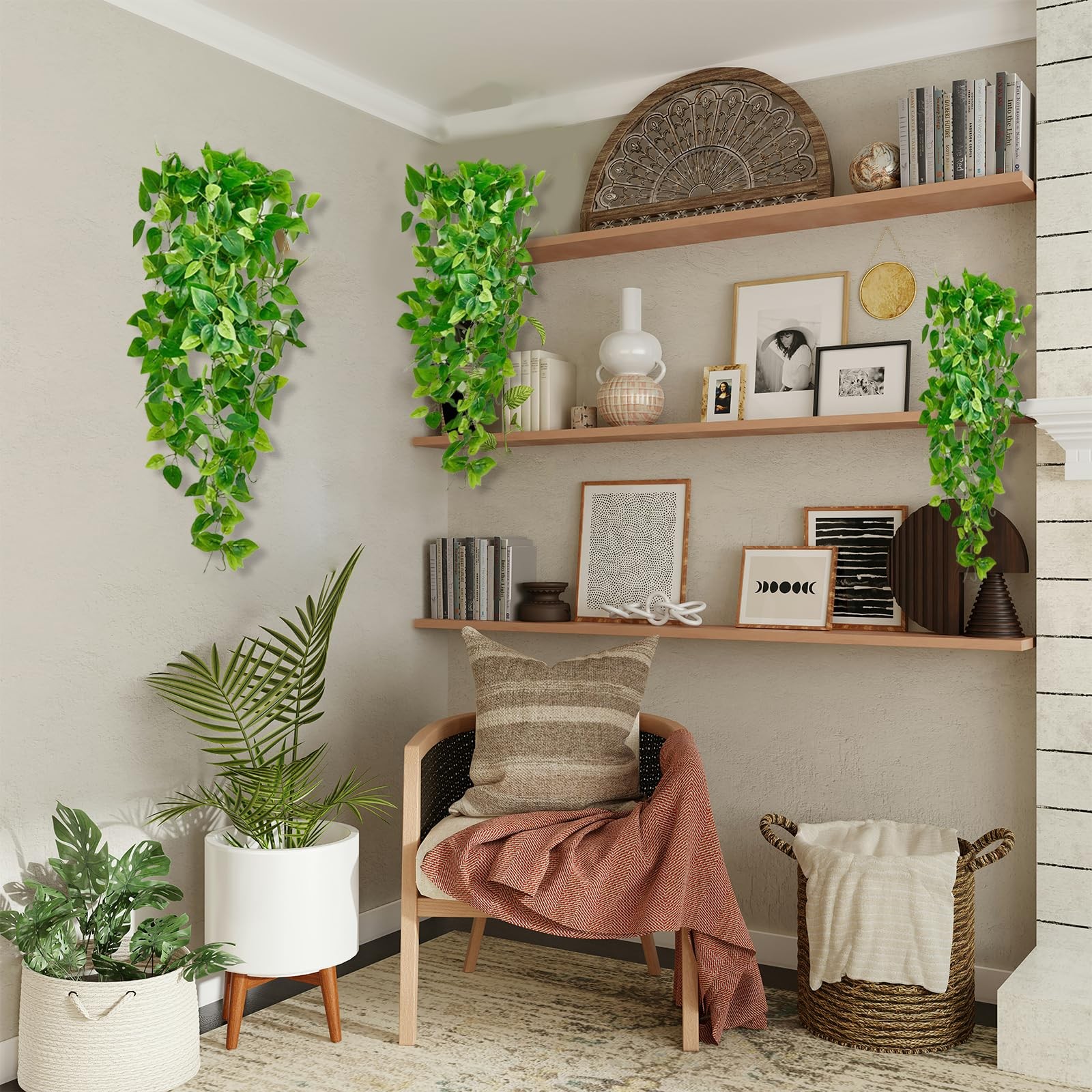 Artificial Hanging Plants Ivy Vine Indoor Outdoor Decor