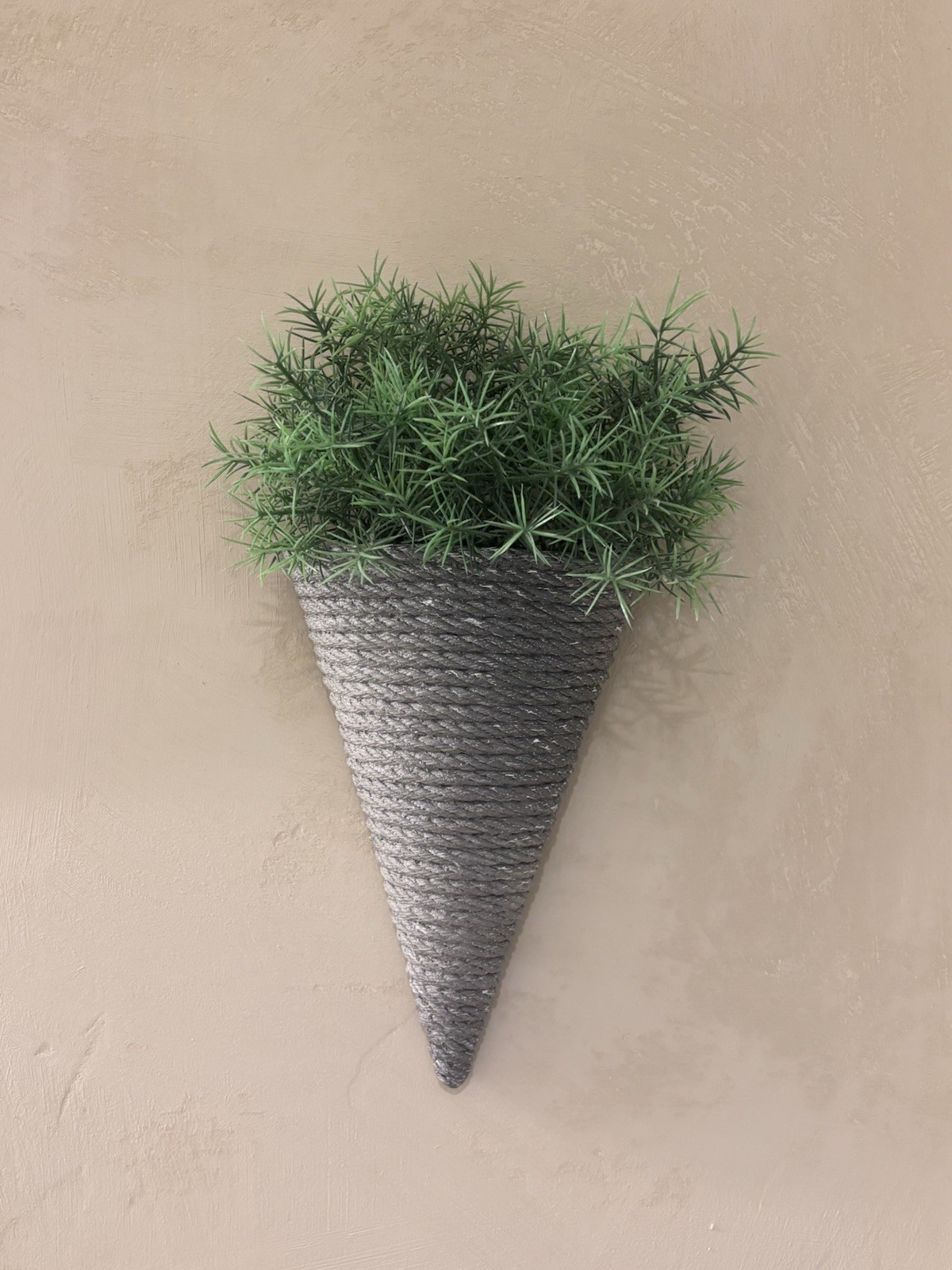 Artificial Plants 2 pack Eucalyptus Hanging Arrangement, Cone-Shaped Wall Decor
