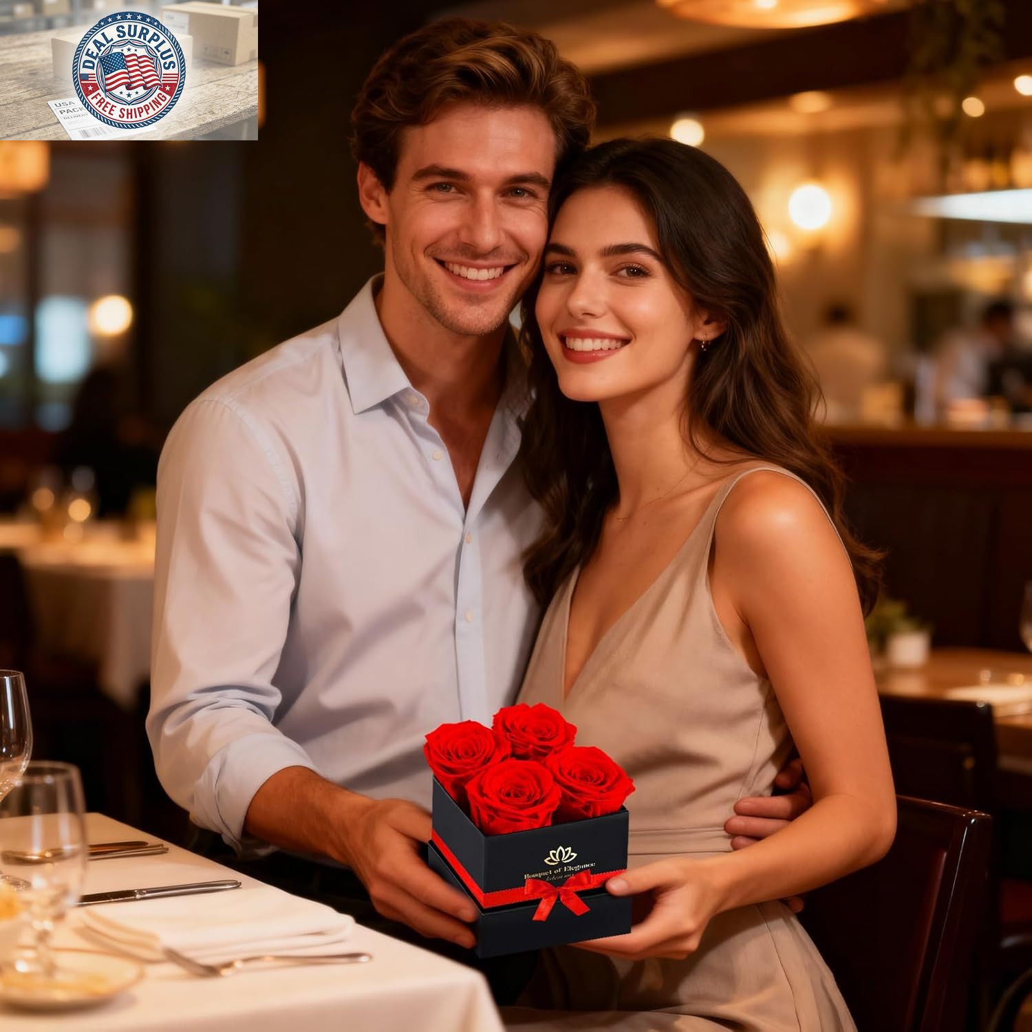 Forever Flowers Roses in a Box,Real Preserved Flowers,Preserved Roses,Preserved