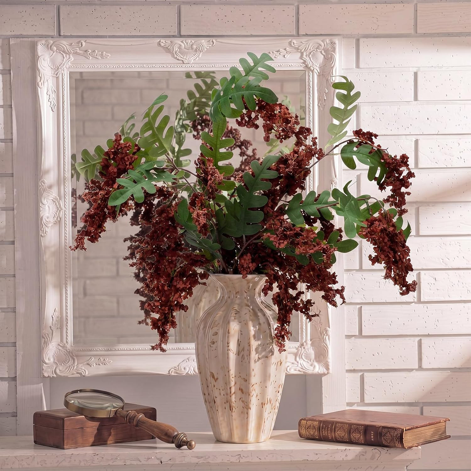 5 Pcs Fall Faux Silk Berry Stems – Bendable Floral Branches for Home Decor