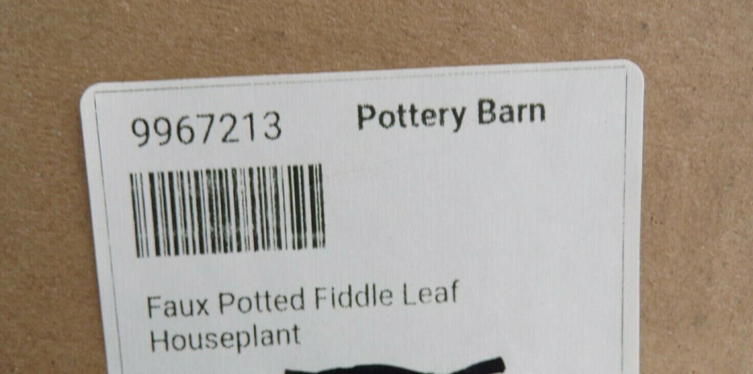 Pottery Barn Faux Potted Fiddle Leaf Houseplant with Terracotta Pot #2001M