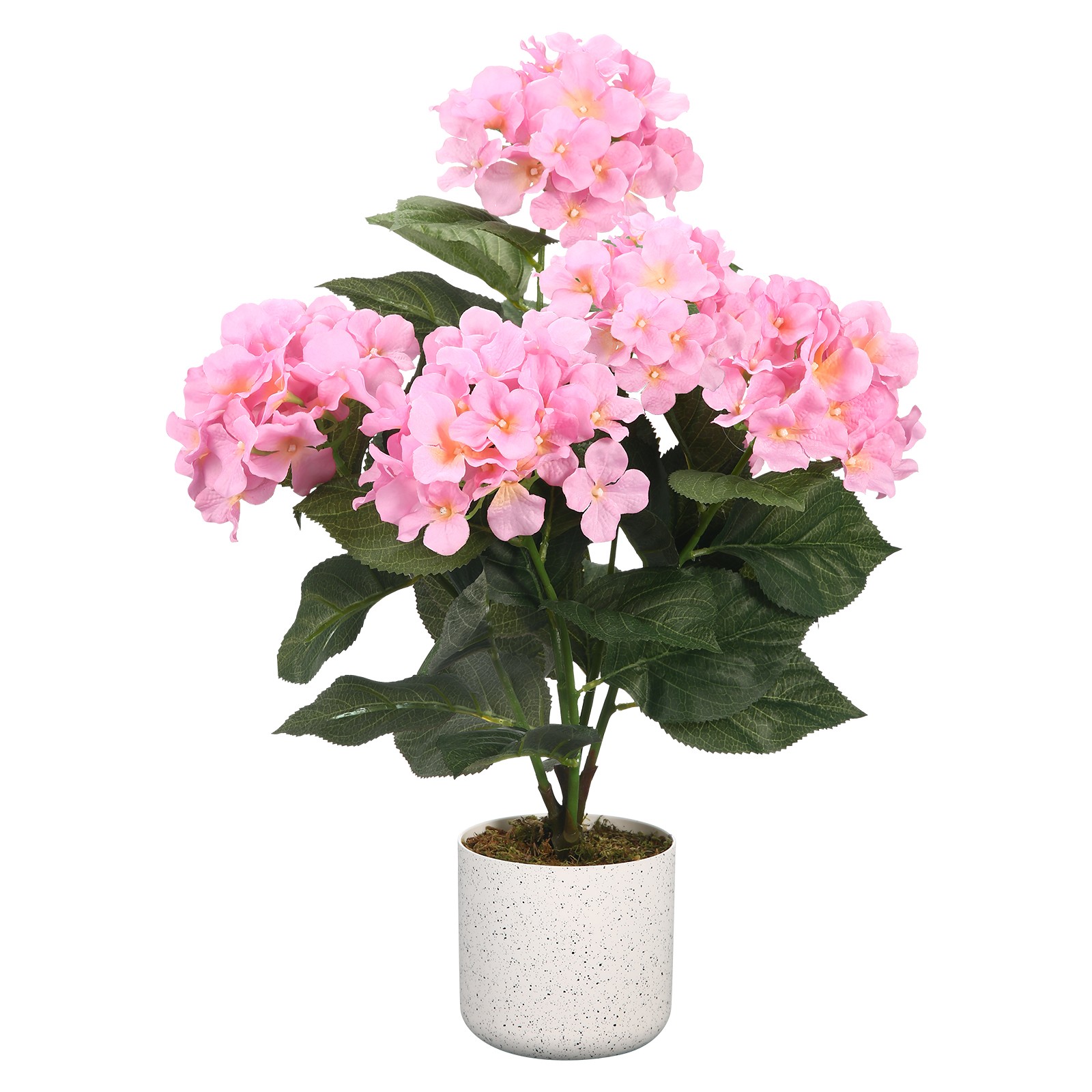21.7″ Artificial Dahlia Plant in Pot 1 Pot w/2 Faux Flowers Lifelike Indoor Deco