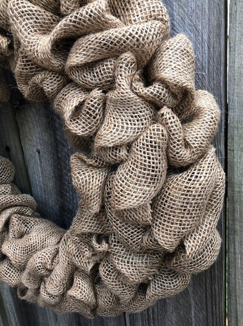14″ Burlap Wreath Year Round HANDMADE
